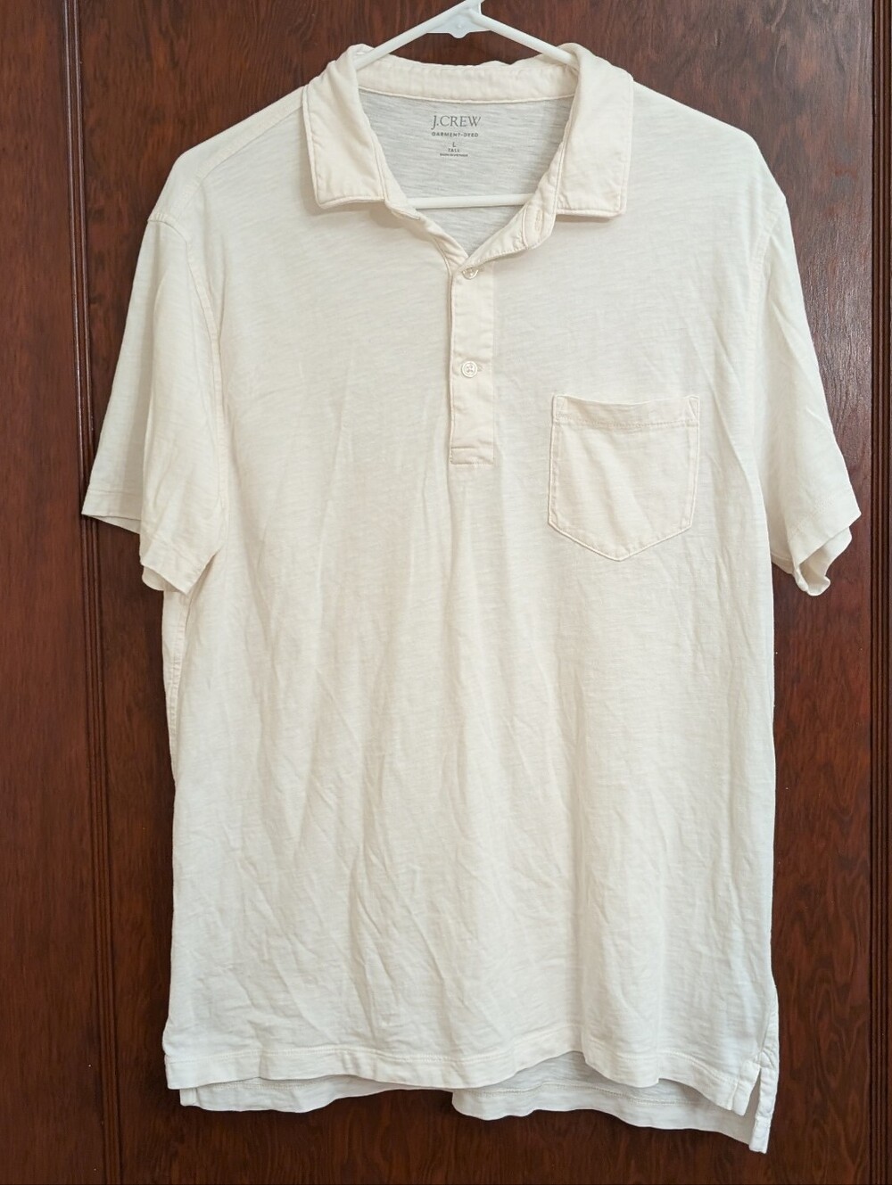 Like New! Men's J. Crew Garment Dyed 100% Cotton Polo Shirt
